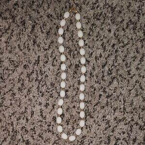 Elegant White Beaded Necklace